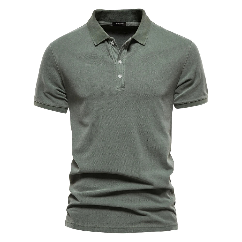 Comfortable Cotton Pique Polo Shirt for Women with Collared Short Sleeve Button Placket Relaxed Style