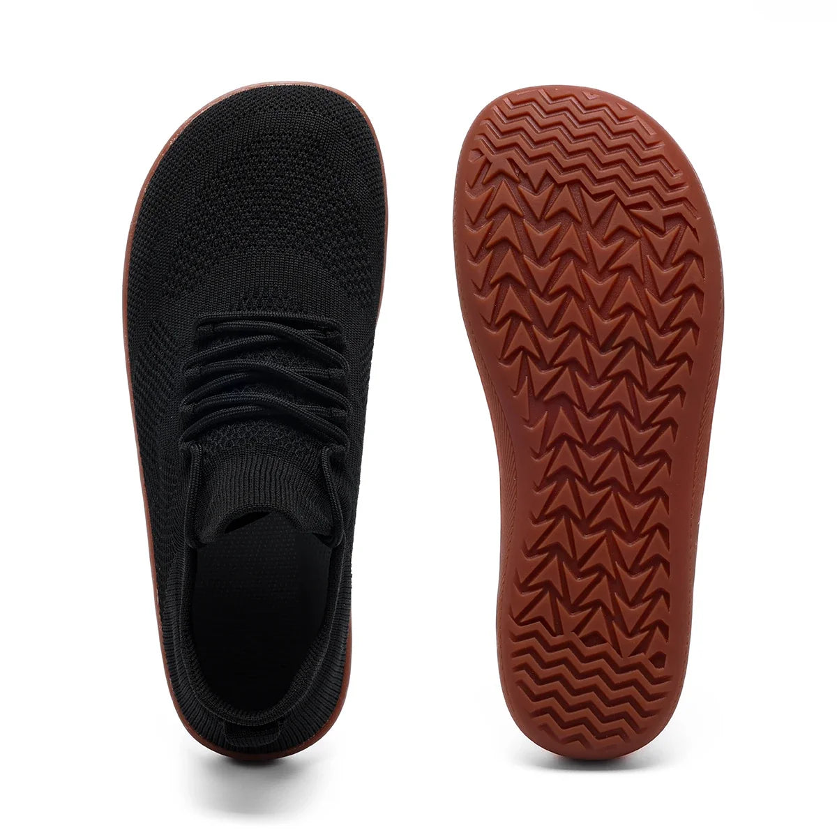 Comfortable Knit Sneaker for Women with Lace Up Sock Collar Flexible Sole Casual Style