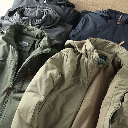 Effortless Fleece Lined Puffer Jacket for Women with Hooded Long Sleeve Zip Front Utility Style