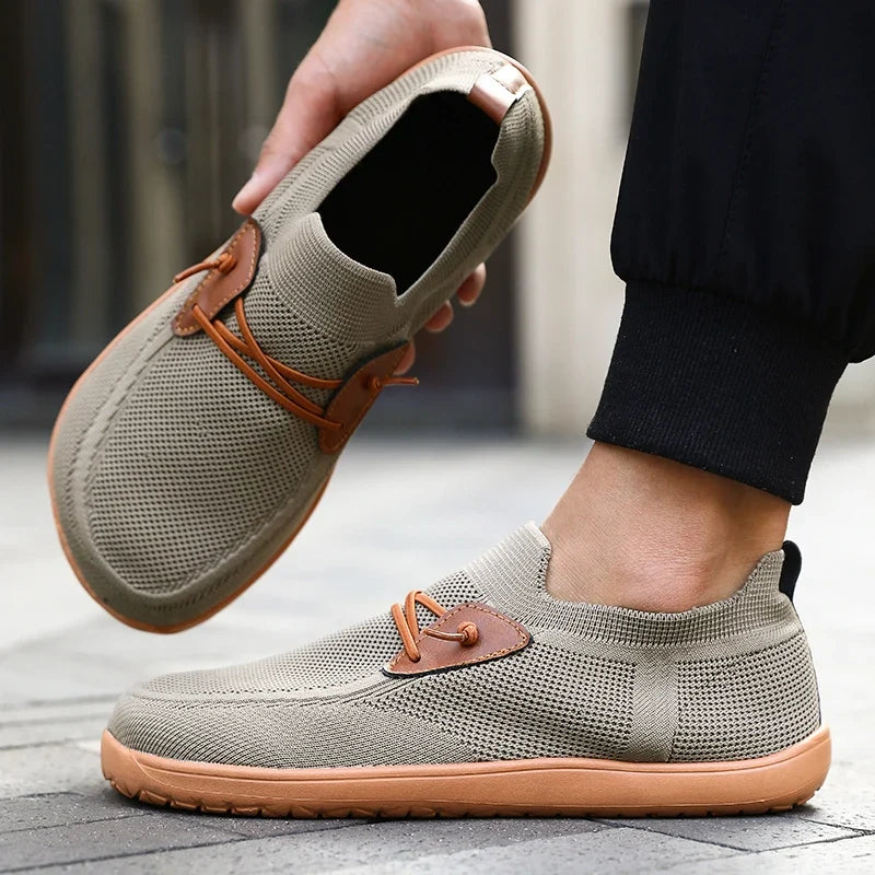 Effortless Knit Fashion Sneaker for Women with Elastic Lace Slip On Cushioned Gum Sole Casual Style
