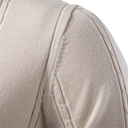 Comfortable Ribbed Polo Sweater for Women with Collar Short Sleeve Button Placket Relaxed Knit Style