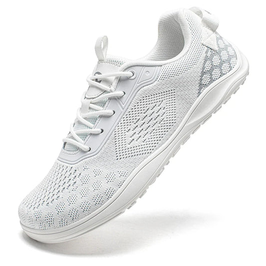 Comfortable Mesh Knit Fashion Sneaker for Women with Lace Up Round Toe Breathable Lightweight Style