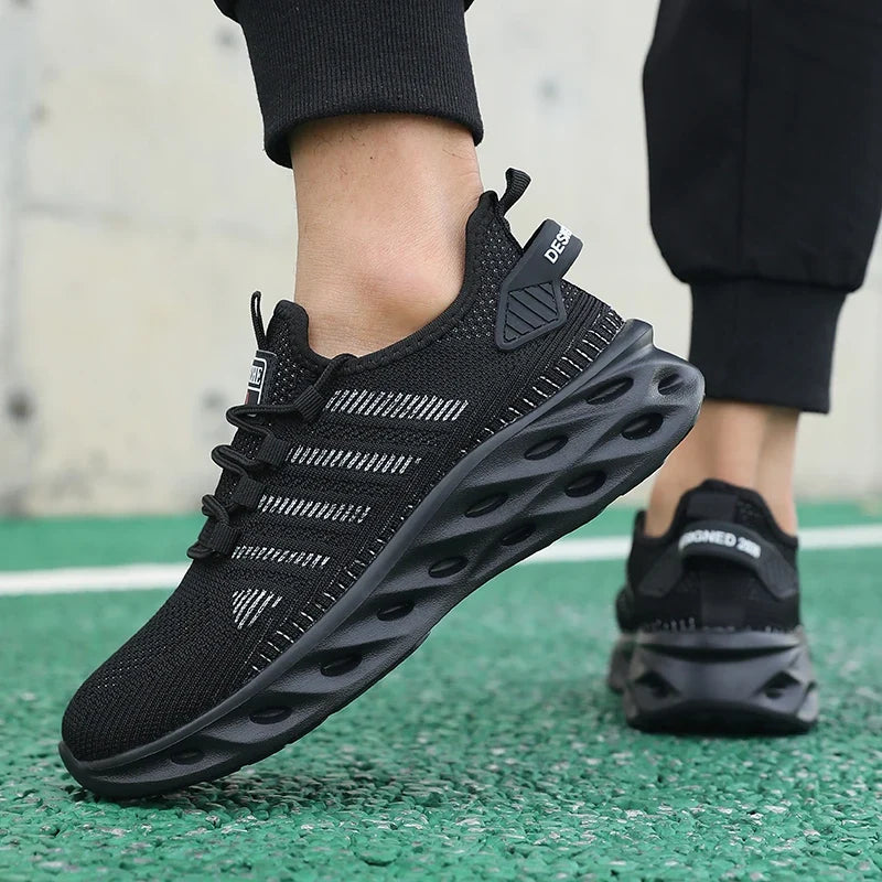 Effortless Mesh Fashion Sneaker for Women with Lace Up Chunky Sole Sporty Style