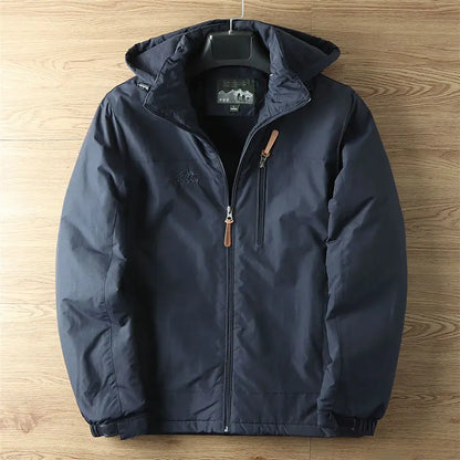 Effortless Fleece Lined Puffer Jacket for Women with Hooded Long Sleeve Zip Front Utility Style