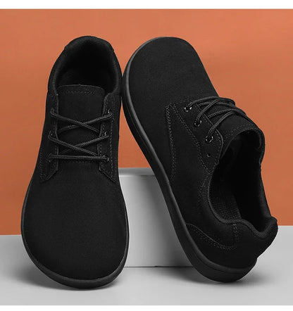 Comfortable Suede Low Top Sneaker for Women with Lace Up Round Toe Flat Sole Casual Style