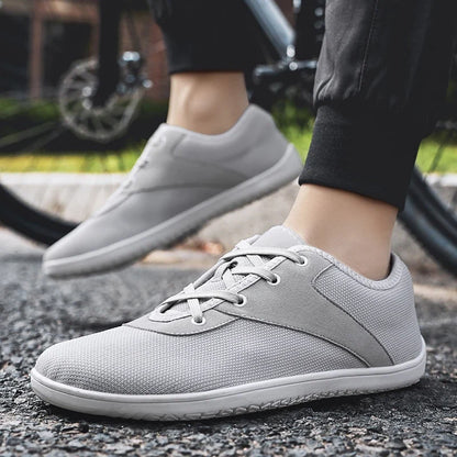 Effortless Mesh Fashion Sneaker for Women with Lace Up Low Top Contrast Sole Casual Style