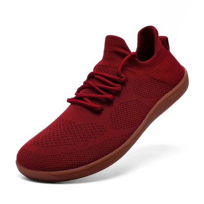 Comfortable Knit Sneaker for Women with Lace Up Sock Collar Flexible Sole Casual Style