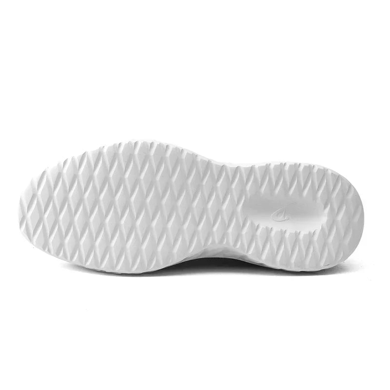 Effortless Knit Mesh Sneaker for Women with Lace Up Perforated Leather Trim Cushioned Style