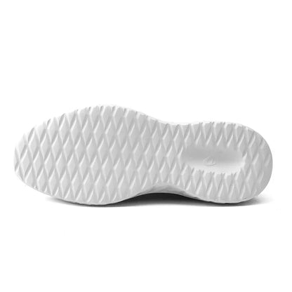Effortless Knit Mesh Sneaker for Women with Lace Up Perforated Leather Trim Cushioned Style
