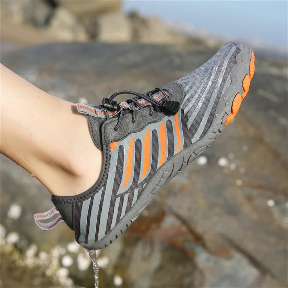 Comfortable Mesh Water Shoes for Women with Lace Up Barefoot Quick Dry Style