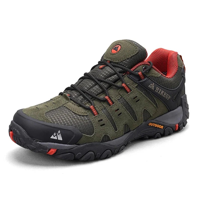 Effortless Suede Mesh Hiking Shoe for Women with Lace Up Reinforced Toe Rugged Sole Trail Style