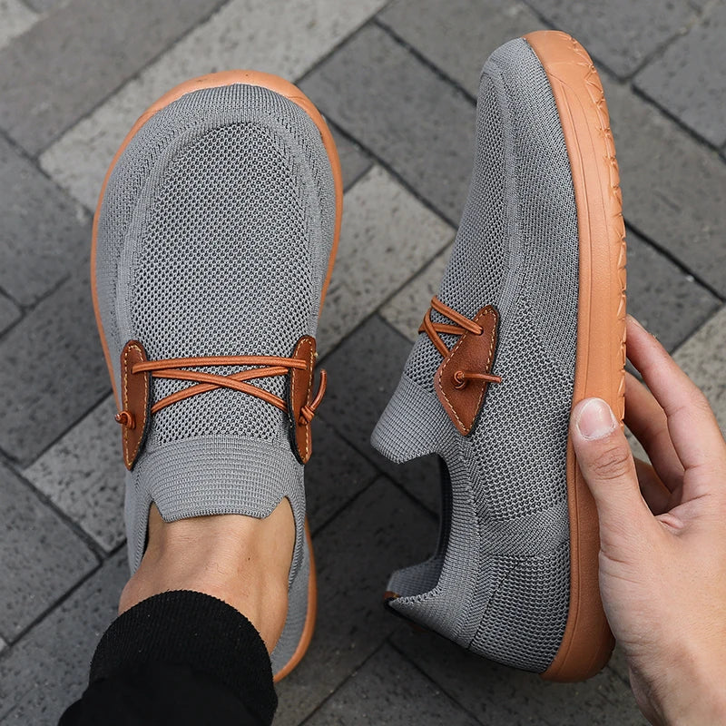 Effortless Knit Fashion Sneaker for Women with Elastic Lace Slip On Cushioned Gum Sole Casual Style