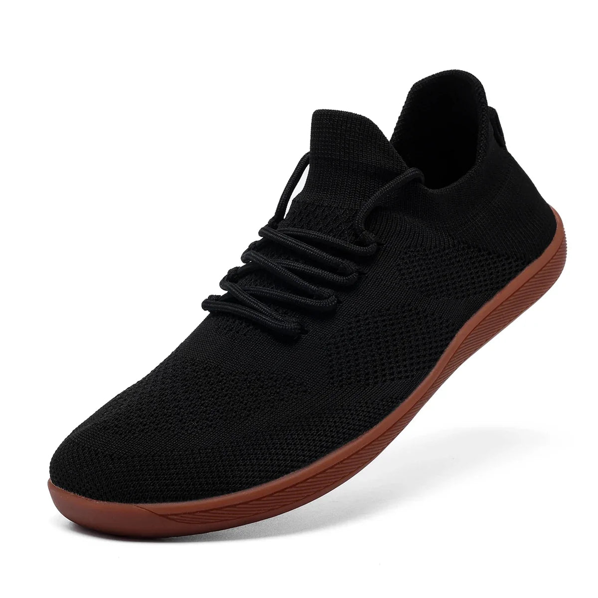 Comfortable Knit Sneaker for Women with Lace Up Sock Collar Flexible Sole Casual Style