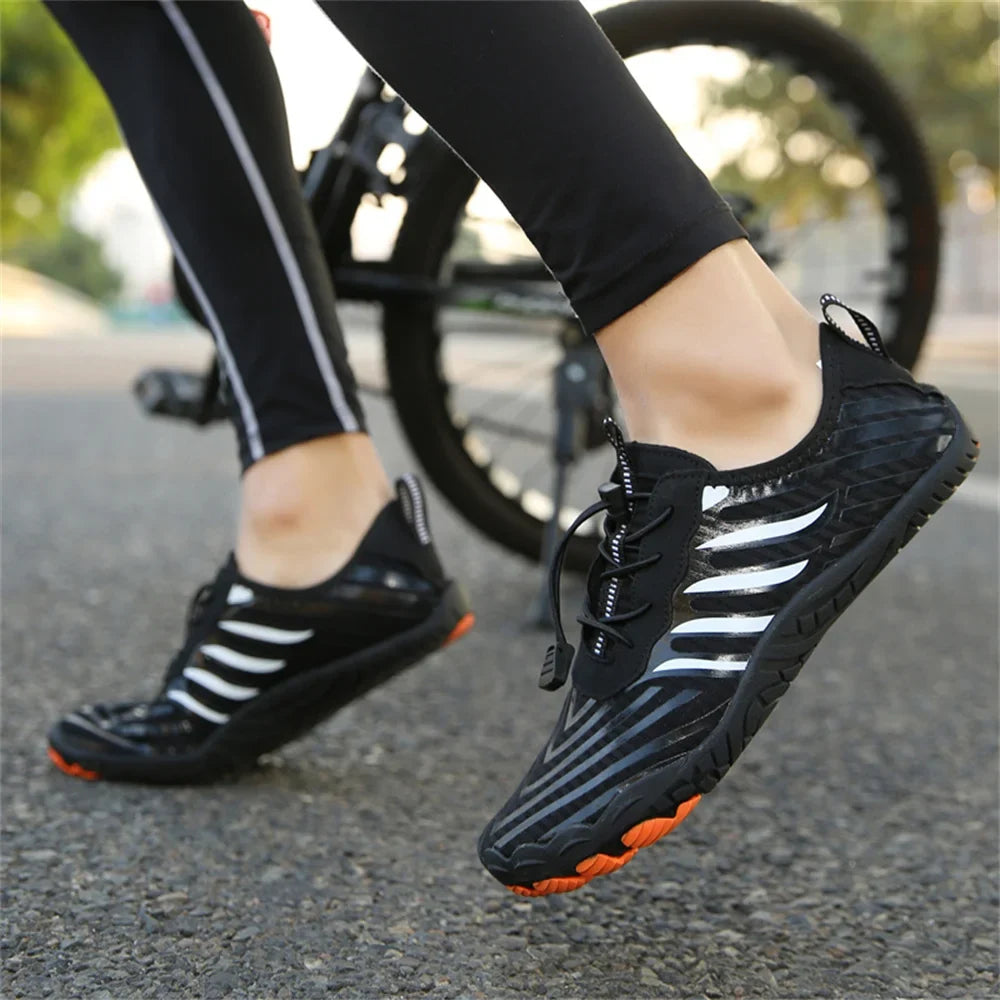Comfortable Mesh Water Shoes for Women with Lace Up Barefoot Quick Dry Style