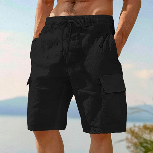 Effortless Cargo Shorts for Women with High Waist Drawstring Relaxed Multi Pocket Casual Style