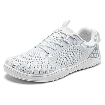Comfortable Mesh Knit Fashion Sneaker for Women with Lace Up Round Toe Breathable Lightweight Style