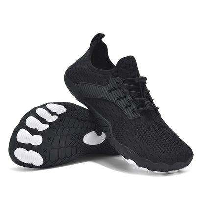 Comfortable Knit Fashion Sneaker for Women with Lace Up Drawstring Flexible Textured Sole Style
