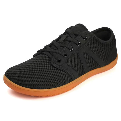 Effortless Mesh Fashion Sneaker for Women with Lace Up Low Top Contrast Sole Casual Style