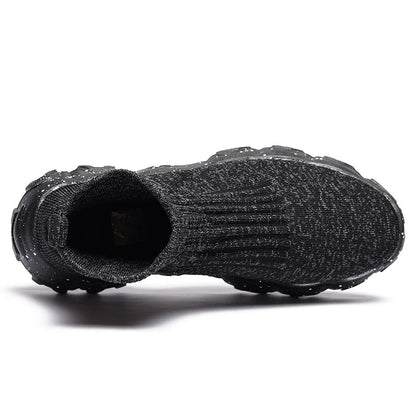 Comfortable Knit Sock Sneakers for Women with Slip On High Top Chunky Sole Style