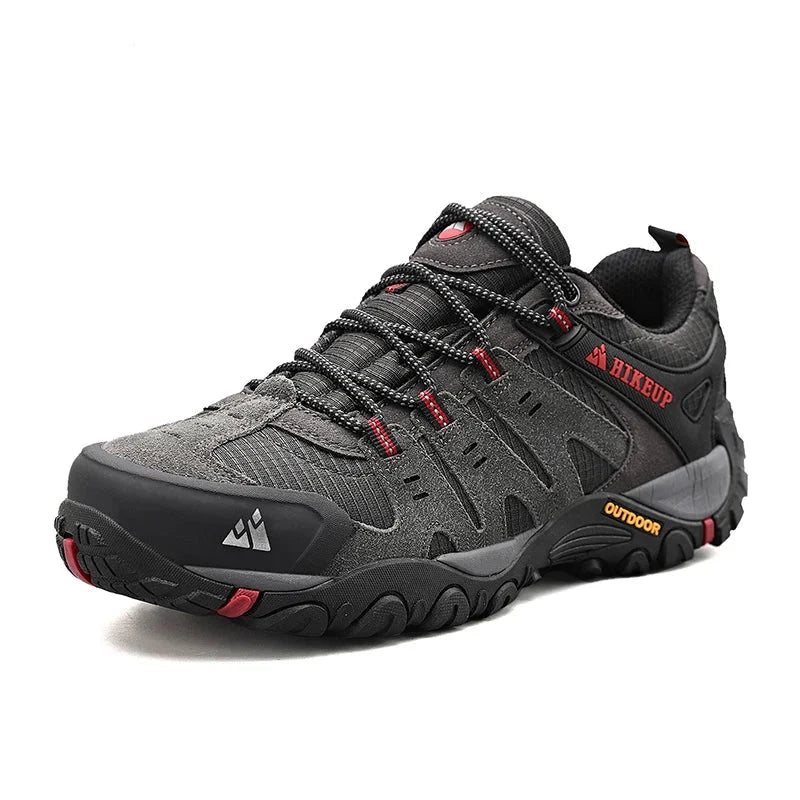 Effortless Suede Mesh Hiking Shoe for Women with Lace Up Reinforced Toe Rugged Sole Trail Style