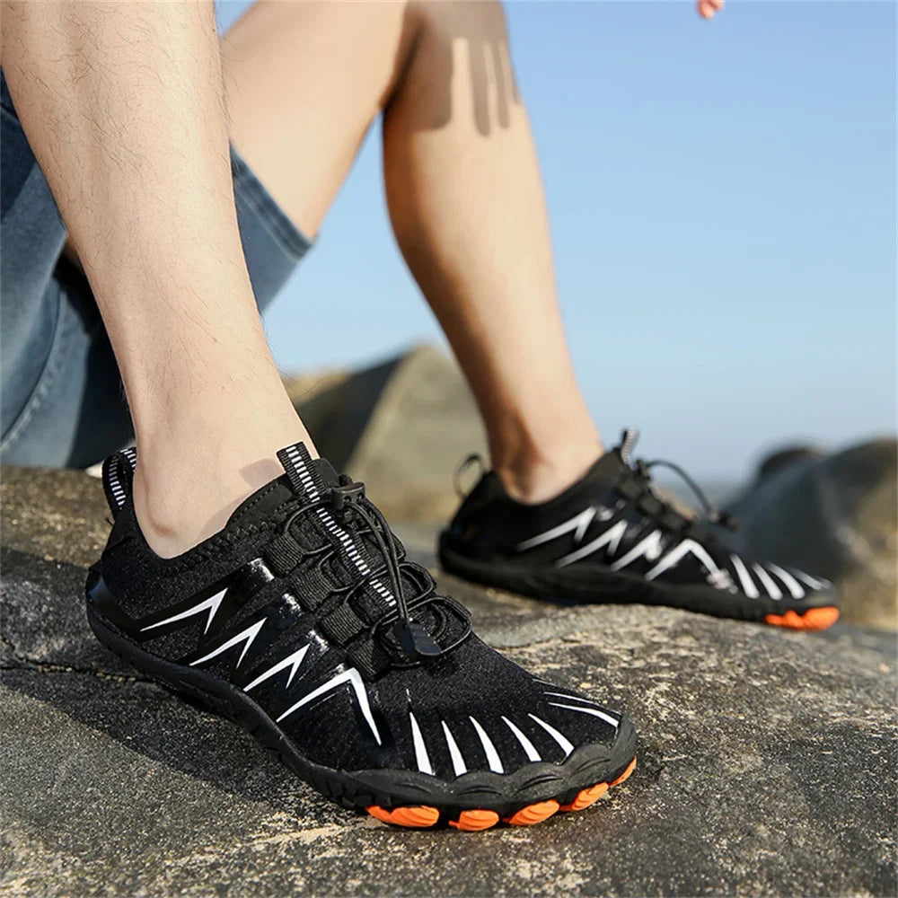Comfortable Mesh Water Shoes for Women with Lace Up Barefoot Quick Dry Style