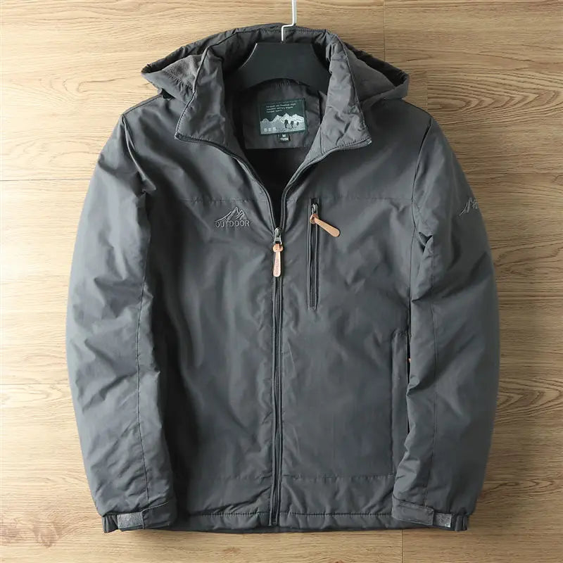 Effortless Fleece Lined Puffer Jacket for Women with Hooded Long Sleeve Zip Front Utility Style