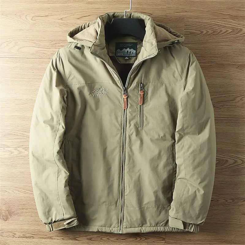 Effortless Fleece Lined Puffer Jacket for Women with Hooded Long Sleeve Zip Front Utility Style