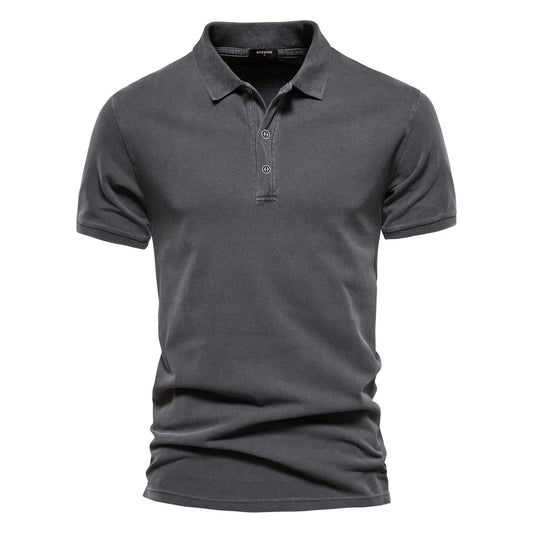 Comfortable Cotton Pique Polo Shirt for Women with Collared Short Sleeve Button Placket Relaxed Style