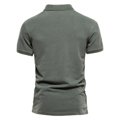 Comfortable Cotton Pique Polo Shirt for Women with Collared Short Sleeve Button Placket Relaxed Style