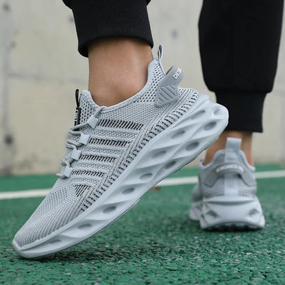 Effortless Mesh Fashion Sneaker for Women with Lace Up Chunky Sole Sporty Style