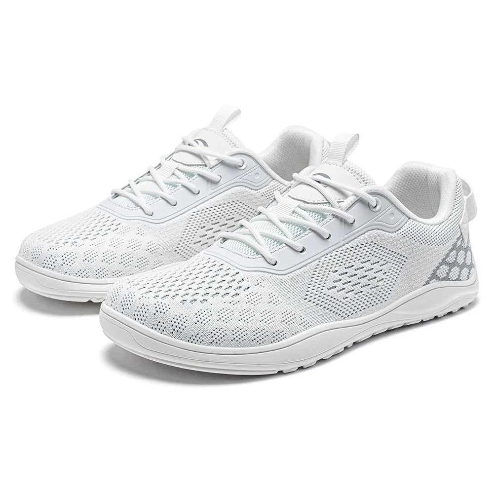 Comfortable Mesh Knit Fashion Sneaker for Women with Lace Up Round Toe Breathable Lightweight Style