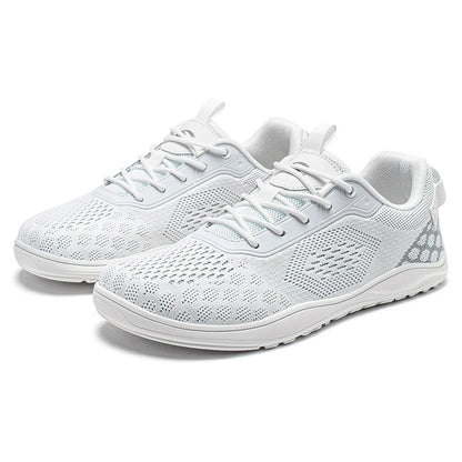 Comfortable Mesh Knit Fashion Sneaker for Women with Lace Up Round Toe Breathable Lightweight Style