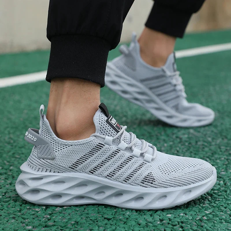 Effortless Mesh Fashion Sneaker for Women with Lace Up Chunky Sole Sporty Style