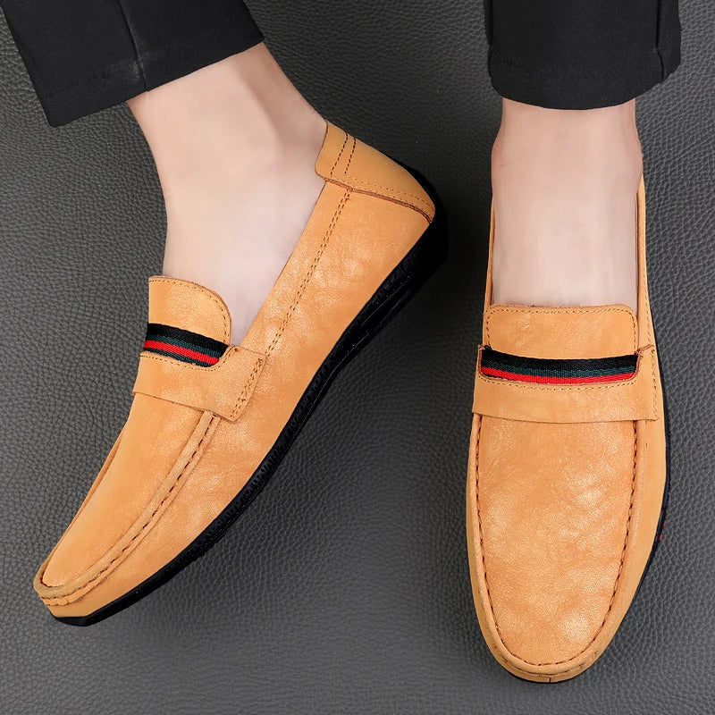 Stylish Suede Driving Loafer for Women with Penny Strap Slip On Casual Style