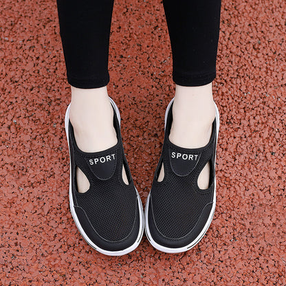 Effortless Mesh Slip-On Clog Sneaker for Women with Cutout Side Platform Sole Casual Style