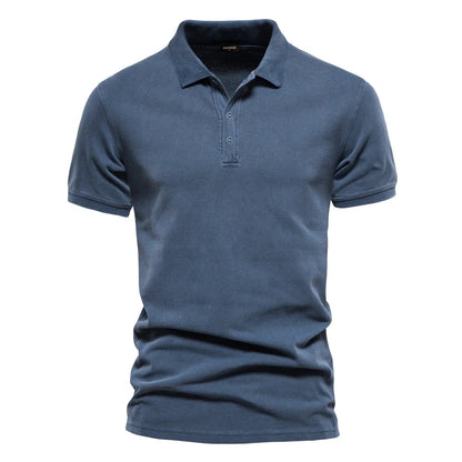 Comfortable Cotton Pique Polo Shirt for Women with Collared Short Sleeve Button Placket Relaxed Style