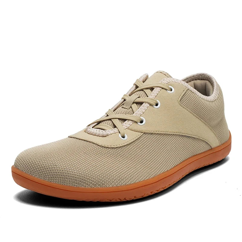 Effortless Mesh Fashion Sneaker for Women with Lace Up Low Top Contrast Sole Casual Style