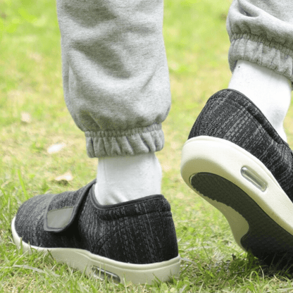 Comfortable Knit Slip-On Sneaker for Women with Adjustable Strap Wide Fit Cushioned Sole Casual Style