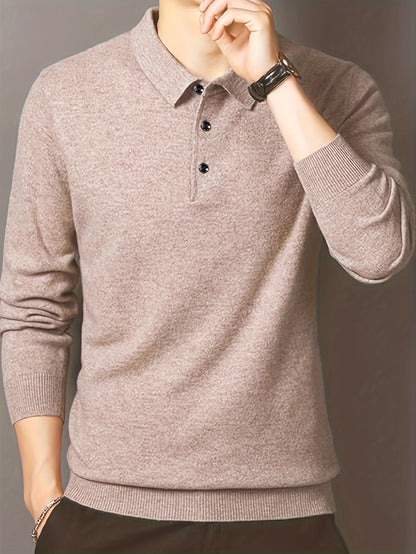 Comfortable Teal Polo Sweater for Women with Collar Long Sleeve Button Placket Ribbed Knit Style