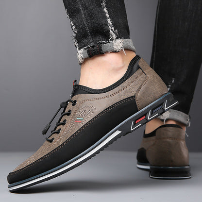 Effortless Leather Fashion Sneaker for Women with Lace Up Round Toe Rubber Sole Casual Style