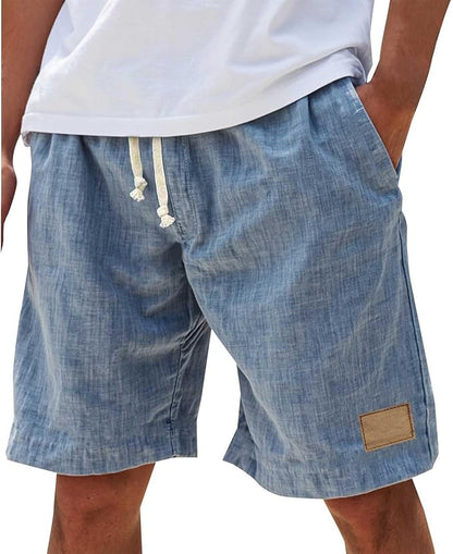 Effortless Linen Shorts for Women with Drawstring Elastic Waist Relaxed Casual Style