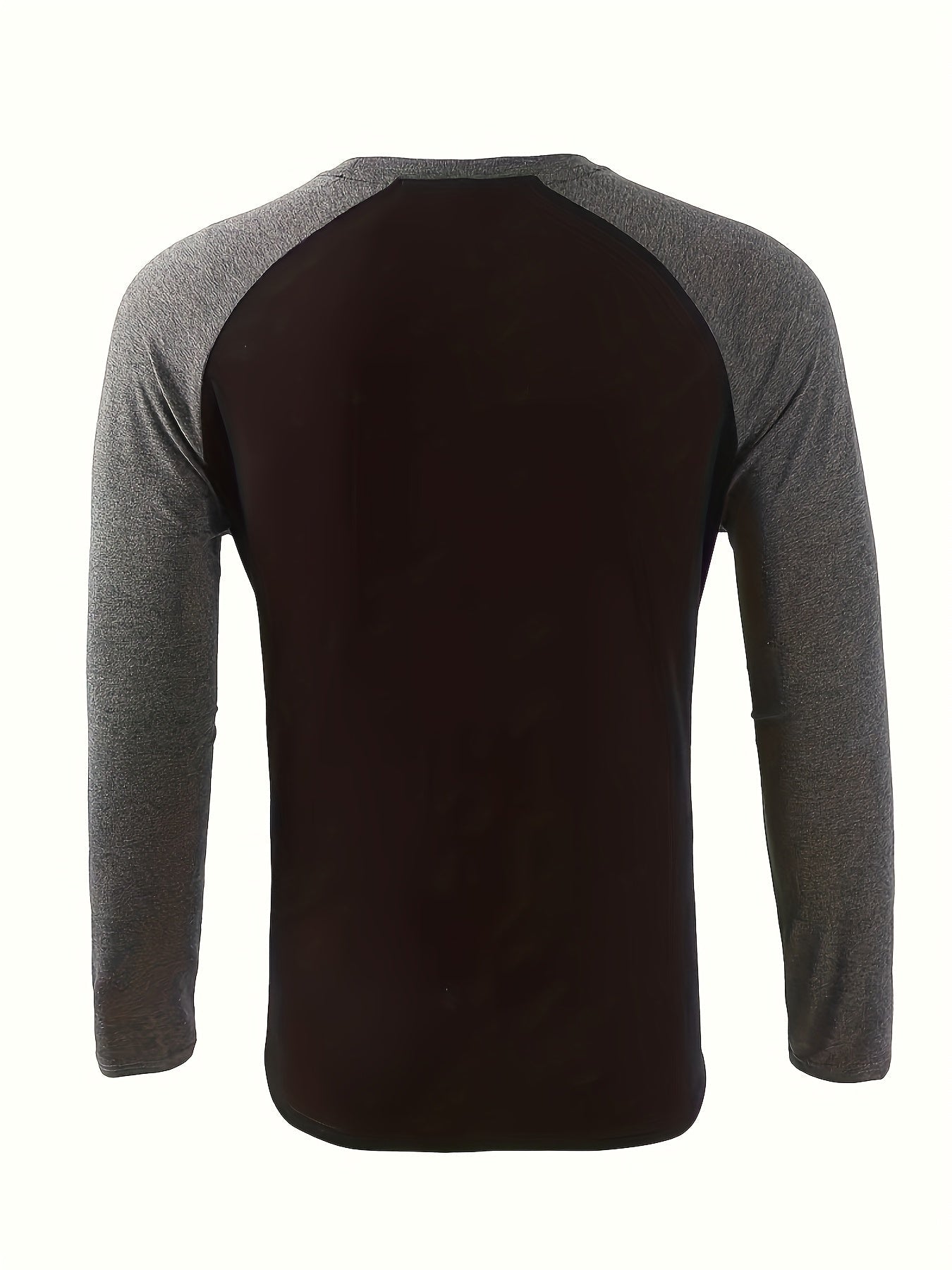 Comfortable Black Colorblock Shirt for Women with Crew Neck Raglan Sleeve Relaxed Casual Style