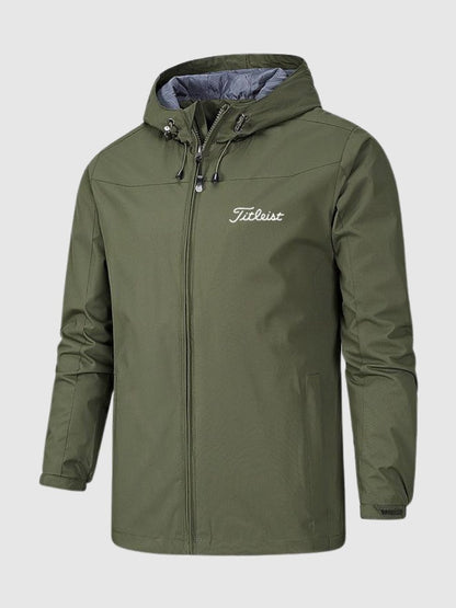 Effortless Ripstop Rain Jacket for Women with Hooded Drawstring Long Sleeve Zip Front Relaxed Style