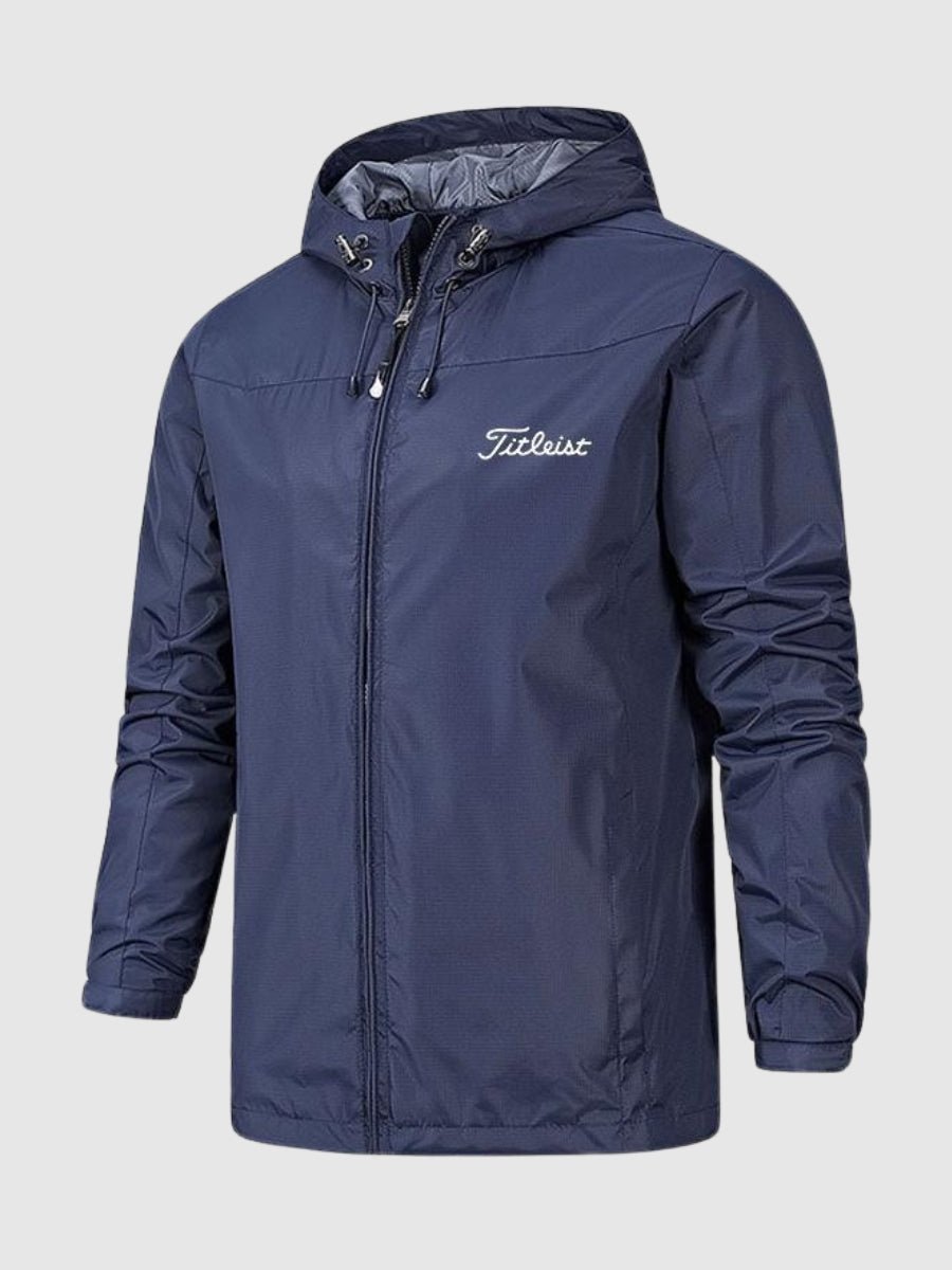 Effortless Ripstop Rain Jacket for Women with Hooded Drawstring Long Sleeve Zip Front Relaxed Style