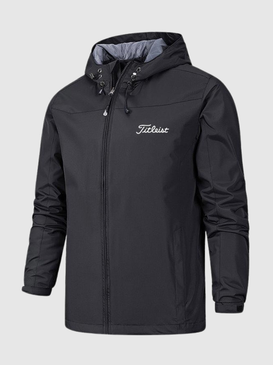 Effortless Ripstop Rain Jacket for Women with Hooded Drawstring Long Sleeve Zip Front Relaxed Style