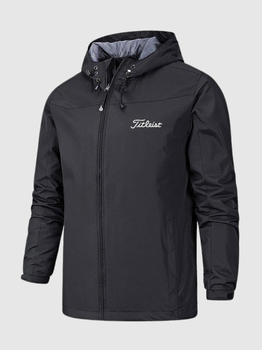 Effortless Ripstop Rain Jacket for Women with Hooded Drawstring Long Sleeve Zip Front Relaxed Style