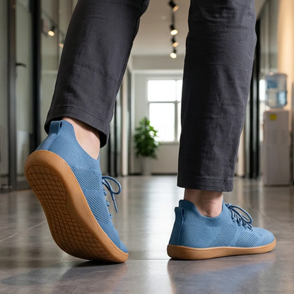 Comfortable Knit Sneaker for Women with Lace Up Sock Collar Flexible Sole Casual Style