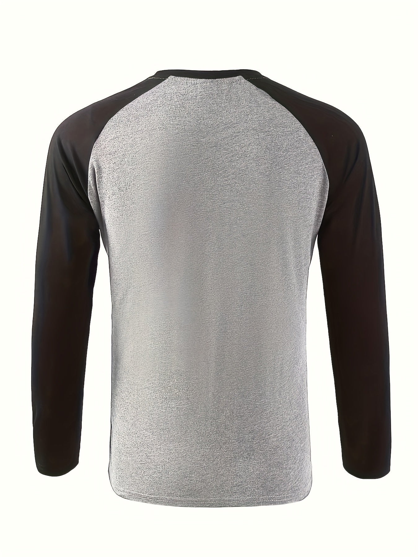 Comfortable Black Colorblock Shirt for Women with Crew Neck Raglan Sleeve Relaxed Casual Style