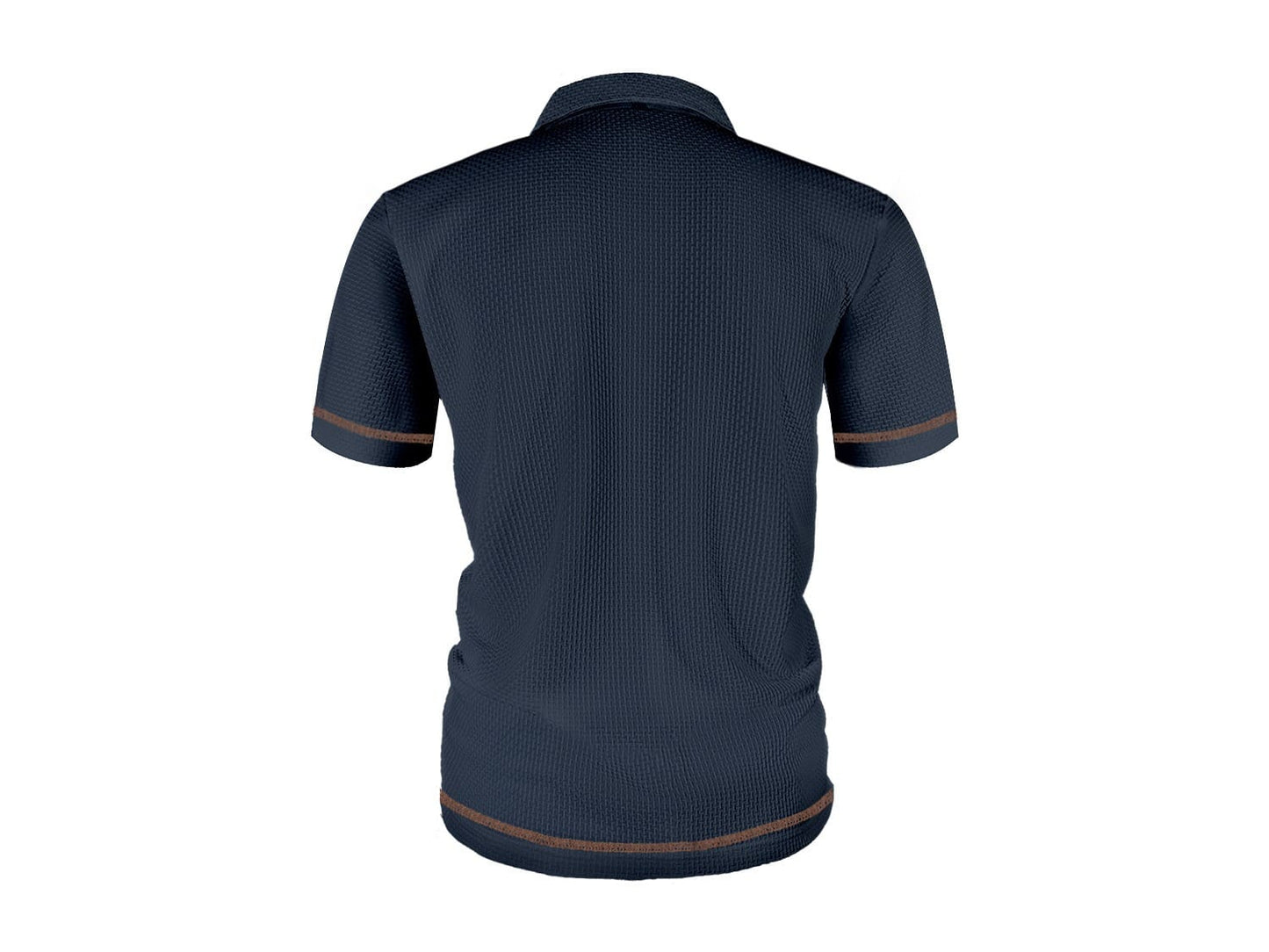 Comfortable Waffle Knit Polo Shirt for Women with Collar Long Sleeve Contrast Placket Casual Style