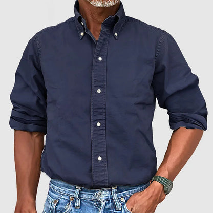 Effortless Cotton Button Down Shirt for Women with Collar Long Sleeve Relaxed Casual Style